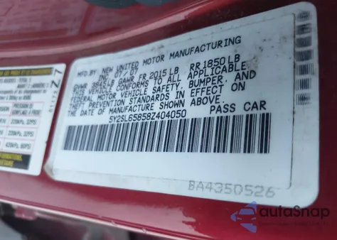 2008 Pontiac Vibe z USA, uszkodzony, nr VIN 5Y2SL65858Z404050